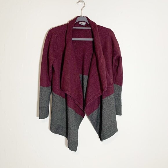 Eddie Bauer Merino Wool blend long sleeve waterfall front open cardigan sweater - Picture 1 of 8